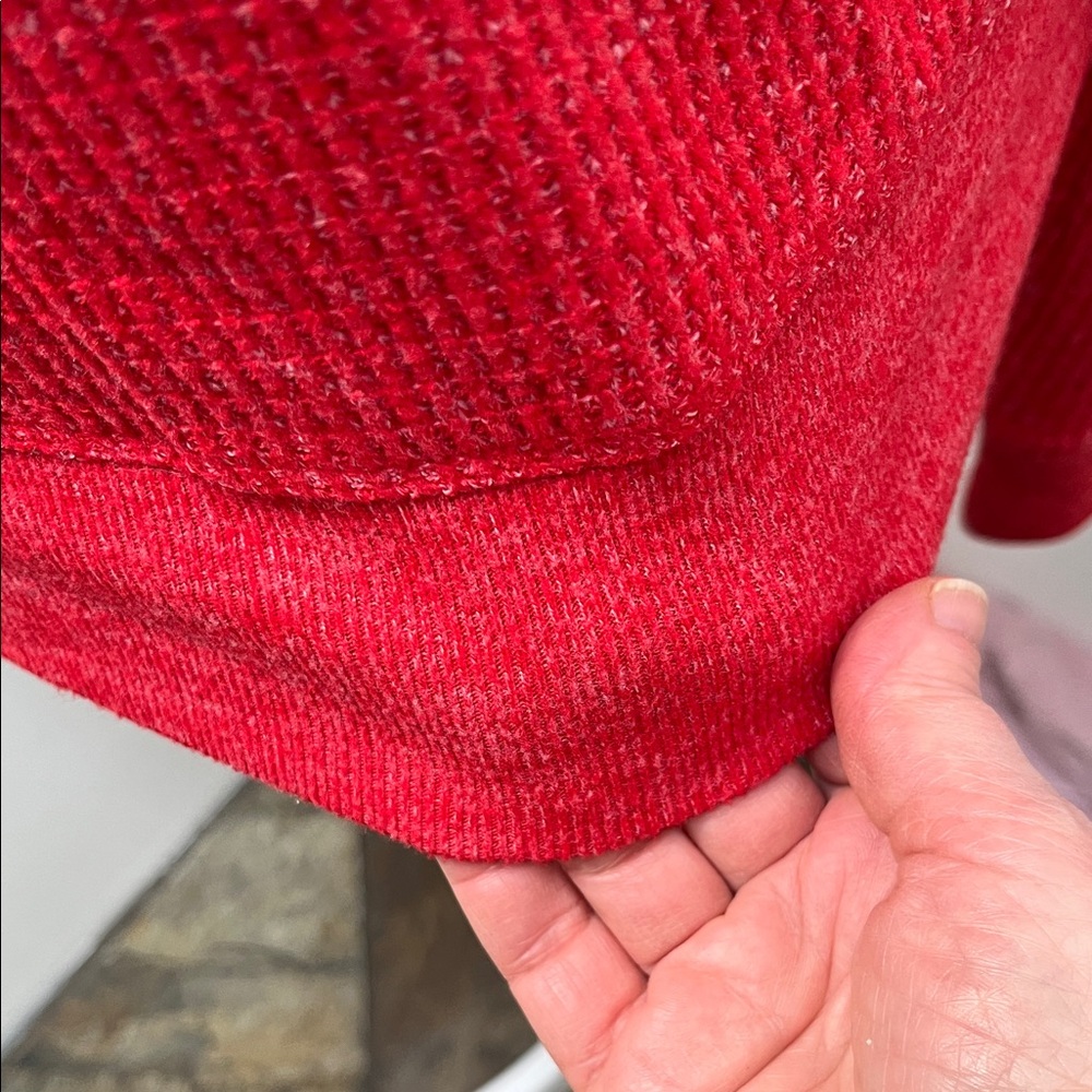 NWT Dylan Brushed Waffle Blanket Stitch Sweatshirt - Picture 7 of 10